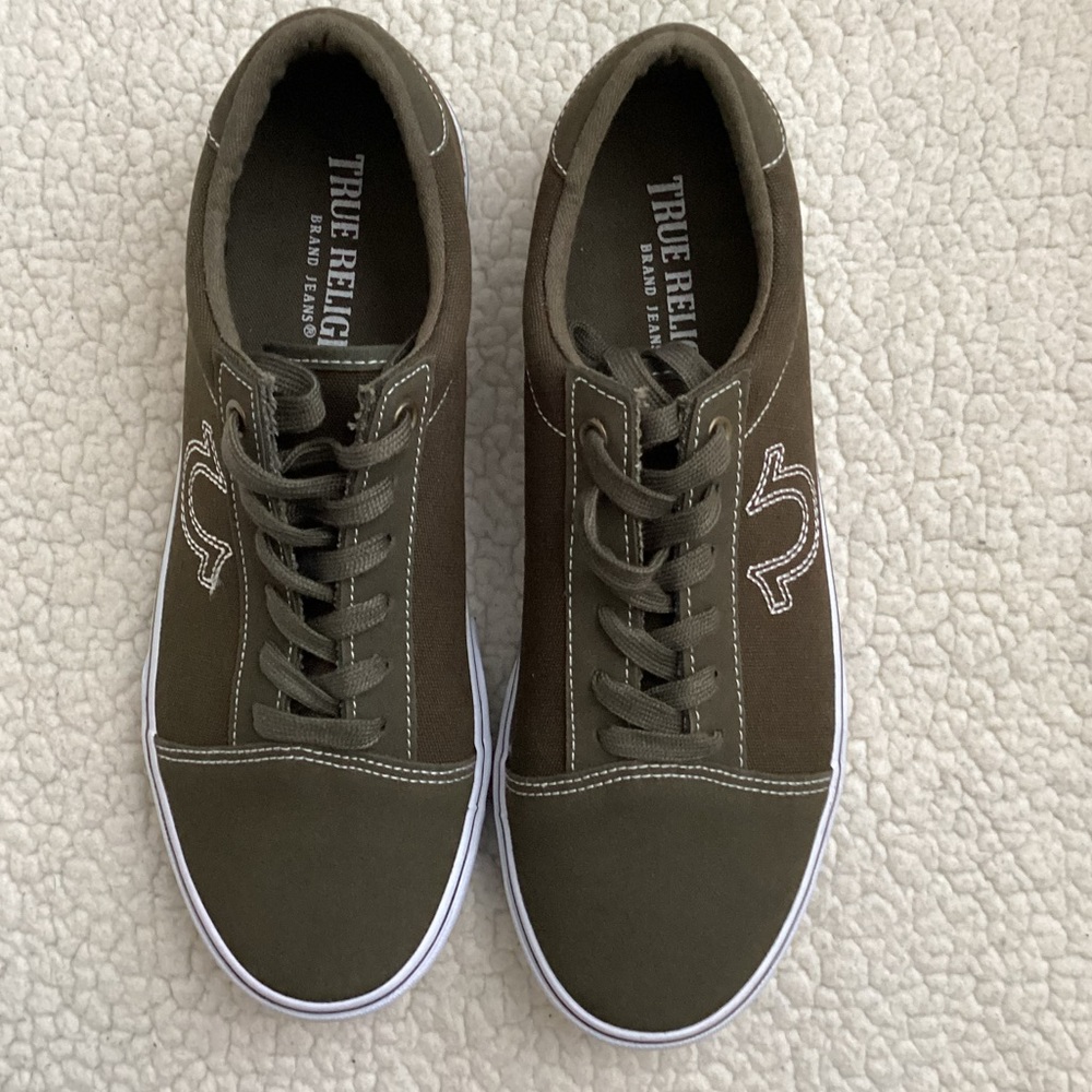 True Religion Bellamy Mens Canvas Lace-Up Casual and Fashion Sneakers, A…